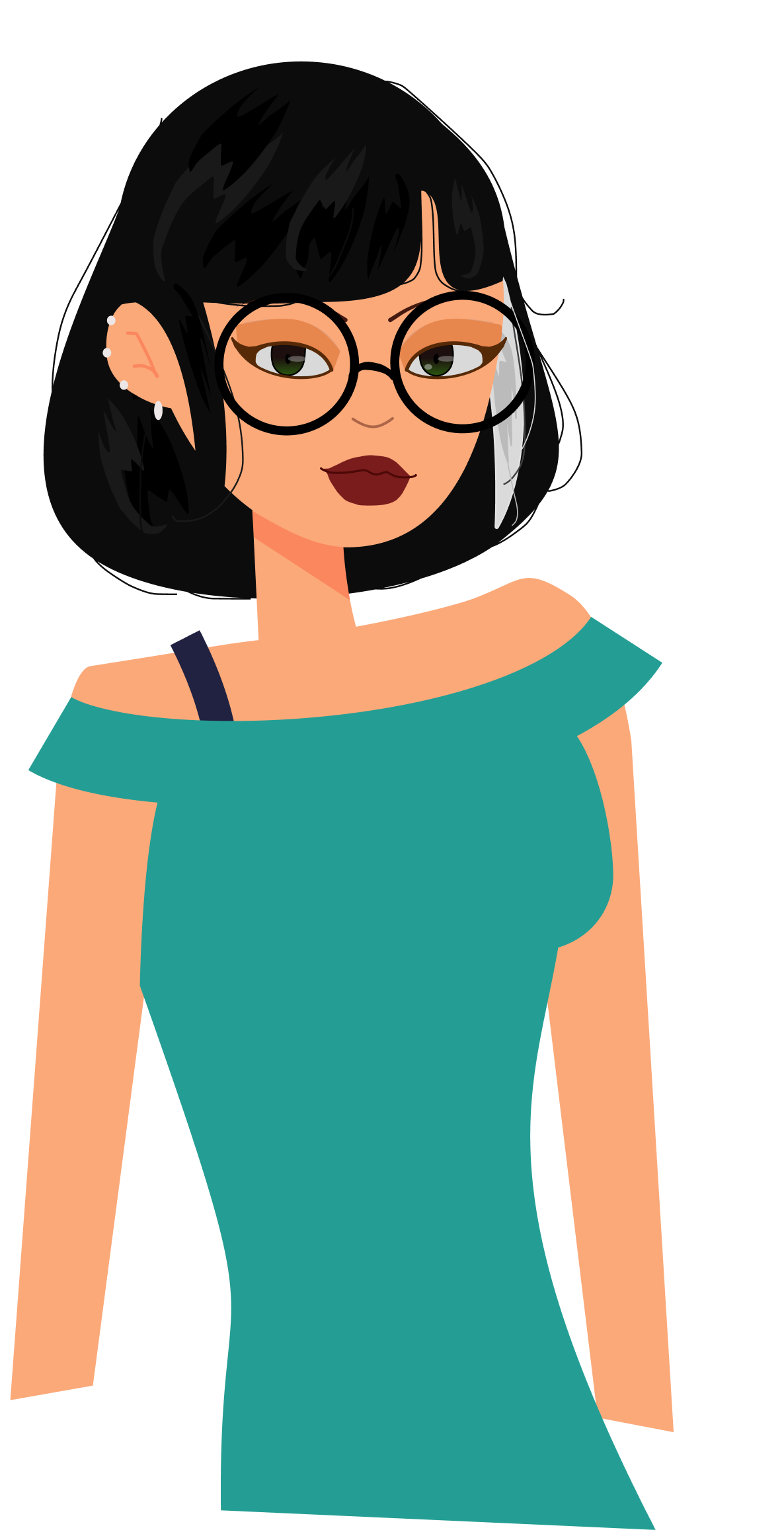 Ilustração da Edna, personagem guia do myGlow